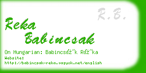 reka babincsak business card